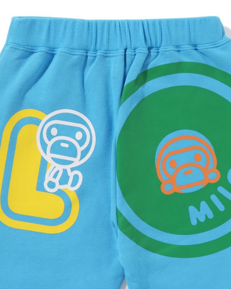 Pantalons Bape Baby Milo Font Sweat Bleu Enfant | SVP-83724094